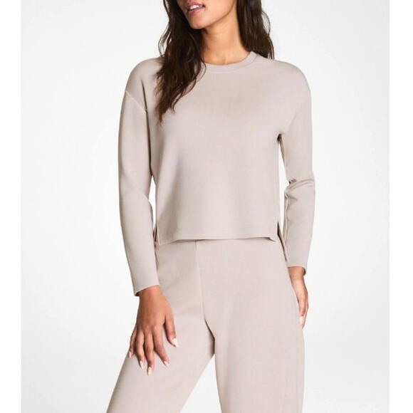 SPANX Sweaters - SPANX Air Essentials Women's French Gray Relaxed Long Sleeve Top Size M